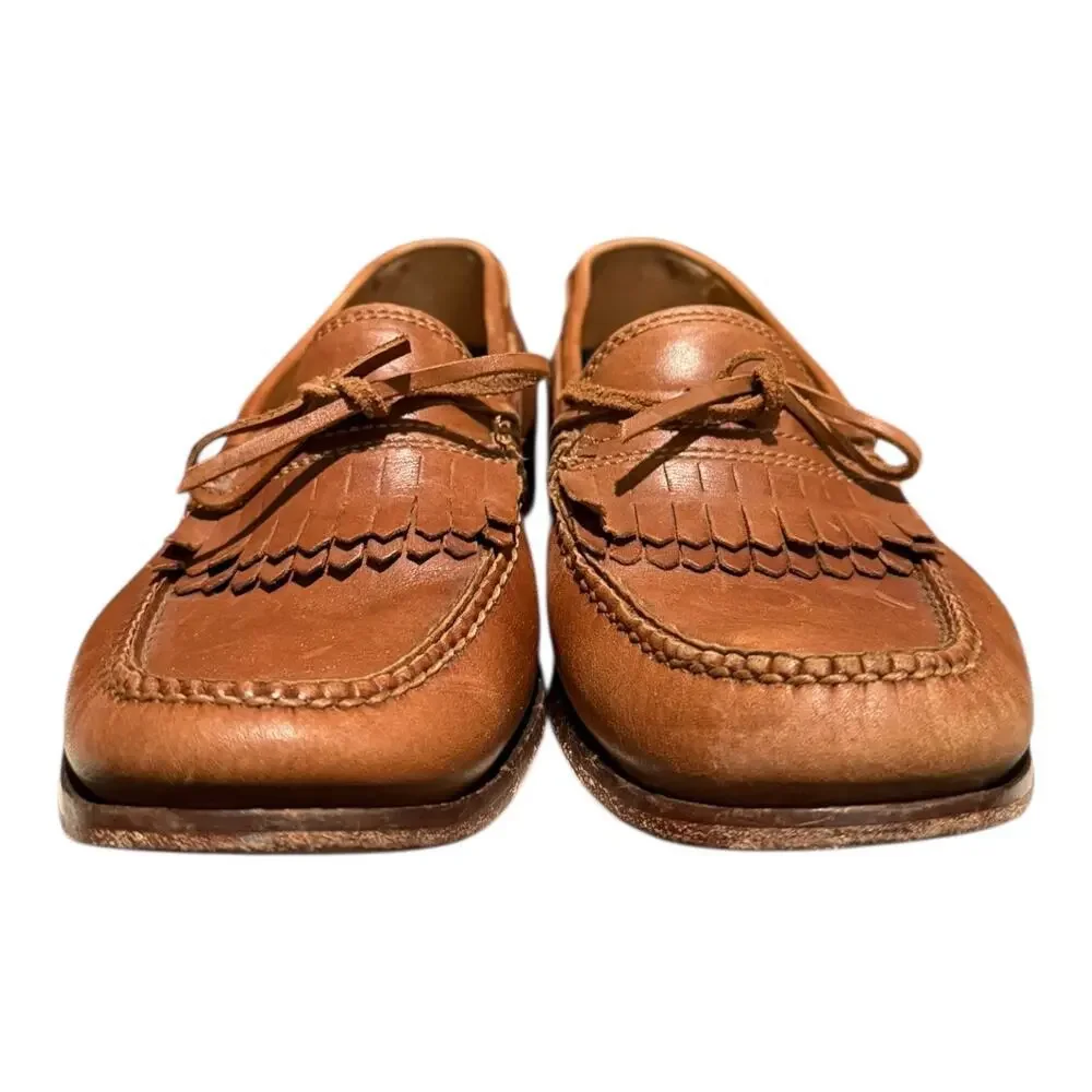 Cole Haan Pinch Men’s Tassel Kilted Leather Moccasin Cognac Brown Size 9.5 M